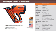 Load image into Gallery viewer, Paslode CFN325XP Lithium-Ion Battery 30° Cordless Framing Nailer
