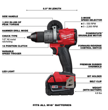 Load image into Gallery viewer, Milwaukee M18 FUEL 18-Volt Lithium-Ion Brushless Cordless Hammer Drill and Impact Driver Combo Kit (2-Tool) with Two 5Ah Batteries
