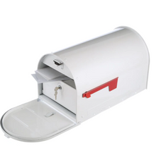 Load image into Gallery viewer, Gibraltar Mailboxes Marshall Large, Locking, Steel, Post-Mount Mailbox, White
