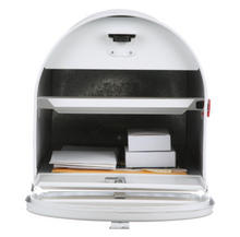 Load image into Gallery viewer, Gibraltar Mailboxes Marshall Large, Locking, Steel, Post-Mount Mailbox, White
