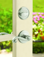 Load image into Gallery viewer, Kwikset Lido  Exterior Entry Door Lever and Single Cylinder Deadbolt Combo Pack Featuring SmartKey Security
