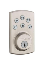 Load image into Gallery viewer, Kwikset Powerbolt2 Satin Nickel Single Cylinder Electronic Deadbolt Featuring SmartKey Security
