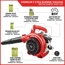 Load image into Gallery viewer, Homelite 150 MPH 400 CFM 26cc Gas Handheld Blower Vacuum
