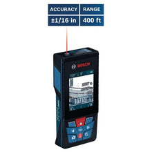 Load image into Gallery viewer, Bosch BLAZE 400 ft. Outdoor Laser Distance Tape Measuring Tool with Bluetooth and Camera Viewfinder

