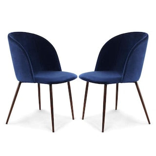 Top Rated  EDGEMOD  Kantwell Space Blue Velvet Dining Chair (Set of 2)